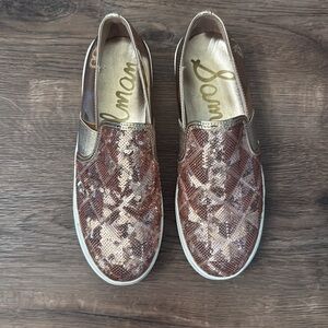 Sam Edelman Metallic Sequin Slip-On Sneakers